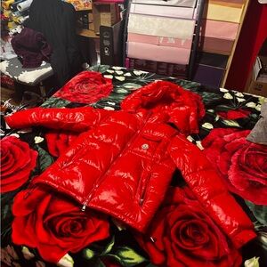 Moncler Shiny Red Puffer Jacket
